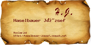 Haselbauer József névjegykártya