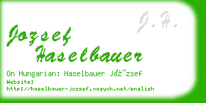 jozsef haselbauer business card